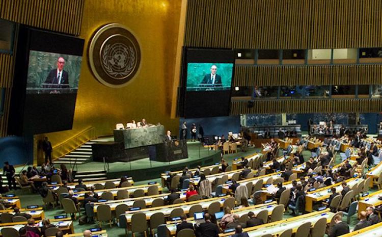 Photo: UN Deputy Secretary-General Jan Eliasson opens the 2015 Nuclear Nonproliferation Treaty Review Conference in New York on April 27, 2015. Credit: United Nations