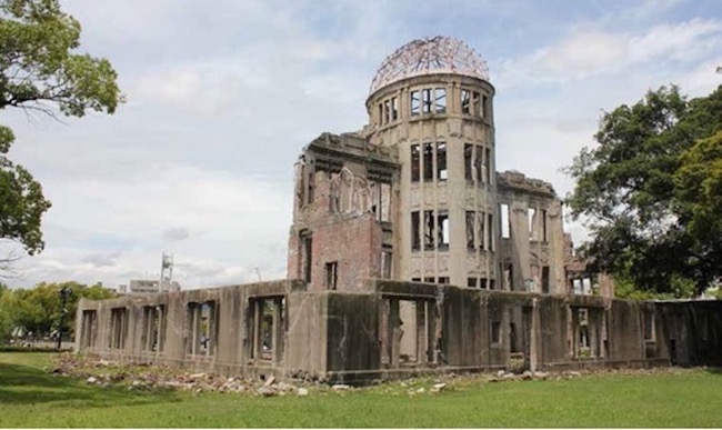 Photo: The Hiroshima Peace Memorial, commonly called the Atomic Bomb Dome or A-Bomb Dome is part of the Hiroshima Peace Memorial Park in Hiroshima, Japan and was designated a UNESCO World Heritage Site in 1996. Credit: Tim Wright.