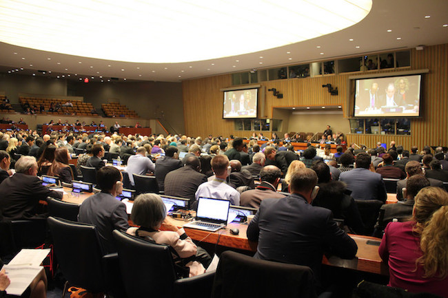 Photo: UN General Assembly First Committee in session. Credit: ICAN | 28 October 2016.