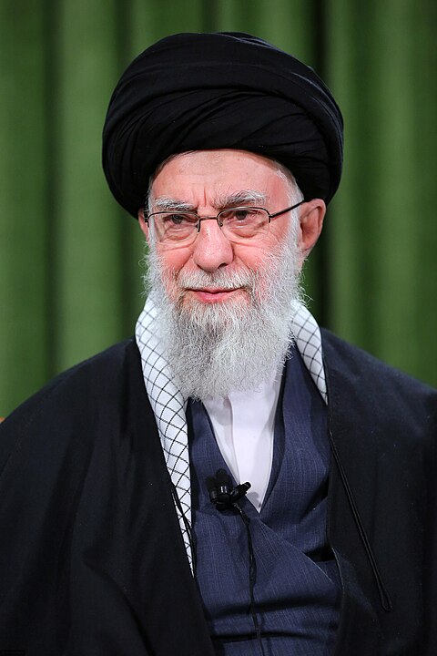 Ayatollah Khamenei, the leader of the Islamic Republic of Iran, congratulated Nowruz 1403 CH in a televised message. Credit: By Khamenei.ir, CC BY 4.0, 