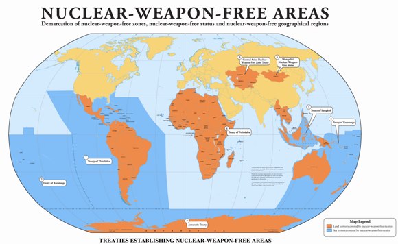 Nuclear Weapon Free Zones. Credit: IAEA