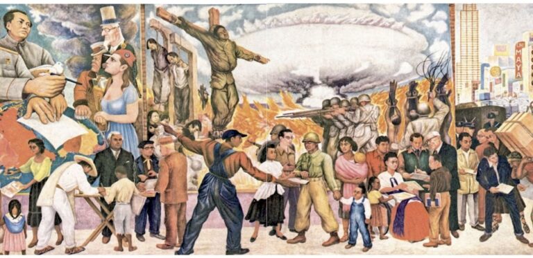 Image: Mural Nightmare of war, dream of peace. Realistic fantasy. Facebook: Museo Casa Estudio Diego Rivera y Frida Kahlo.